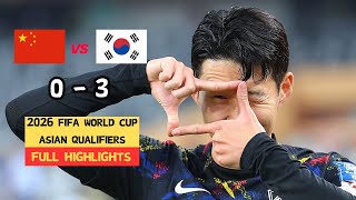 CHINA VS KOREA ｜ 2026 FIFA World Cup Asian Qualifiers  Full Game Highlights  Nov 212023 [upl. by Annoj540]