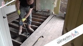 Removing Insulating and Restoring a Suspended Wooden Floor Part 1 of 3 [upl. by Amlas]