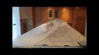 how to dry cut granite in a residential kitchen homeowner very happy [upl. by Shoemaker]