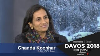 WEF 2018 In Conversation with Chanda Kochhar [upl. by Willi]