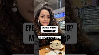 MY FAKE EYEBROWS  How to get perfect eyebrow shape Threading Microblading Eyebrow Tattoo [upl. by Amees]