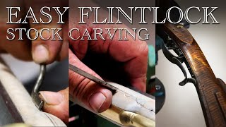 Simple Longrifle Stock Carving and Mouldings for your Muzzle Loader Kit [upl. by Euk]