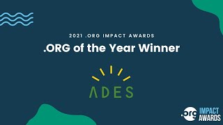 ADES ORG Organisation of the Year 2021 [upl. by Einnij]