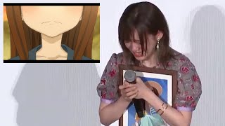 Takahashi Rie Gets Emotional Hearing Message from Takagisan Author [upl. by Halonna780]