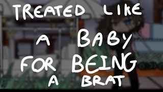 Treated like a baby for being a brat Afton Family TLAB Gacha Club [upl. by Refiffej]