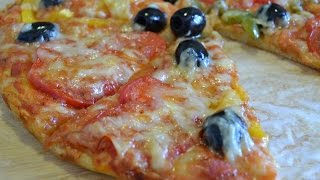 Recette de Pizza aux poivrons colorés  كيفية تحضير البيتزا بالفلفل الملون threepepper pizza [upl. by Breena]