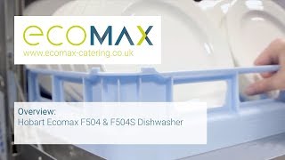 Overview Hobart Ecomax F504 amp F504S undercounter dishwasher [upl. by Malinin174]