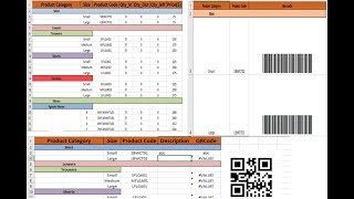 Create Barcode QR Code amp track your inventory all in MS Excel Scan using smartphones [upl. by Eremaj360]