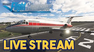 ✈️ Microsoft Flight Simulator  Just Flight F28 in Poland  New Warsaw Airport [upl. by Thgiwd]