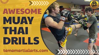 How to Improve Your Muay Thai Sparring  Awesome Muay Thai Drills Tips for Beginners [upl. by Anawk]