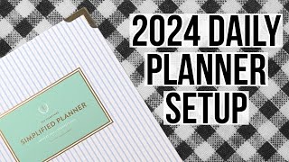 2024 Planner Setup Series Pt 3  Simplified Daily Planner Unboxing and Setup  Work Planner [upl. by Yeliac689]