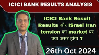 Icici Bank Results AnalysisIcici Bank Results Impact on BankniftyIsrael Iran war Latest newsNifty [upl. by Katherina]