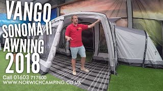 Vango Sonoma II Caravan Awning 2018 Review [upl. by Nyladnor650]