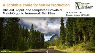 Metal Organic Framework by KiJoong Kim National Energy Technology Laboratory NETLBATTELLE [upl. by Aronael958]