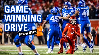 Game Winning Final Drive at Utah  BYU Football [upl. by Gastineau]