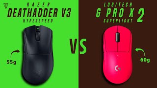 Razer Deathadder V3 Hyperspeed VS Logitech G Pro X Superlight 2 [upl. by Dowlen]