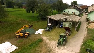 Corn Silage 2020  Chopping Corn and Filling Silage Pits  Corn Silage on a Small Dairy Farm [upl. by Richel566]