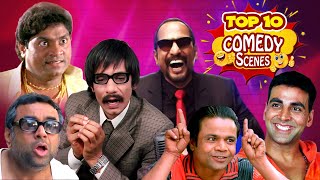 Top 10 Hindi Comedy Scenes  Paresh Rawal  Akshay Kumar Arshad Warsi  Johnny Lever  Rajpal Yadav [upl. by Talley]