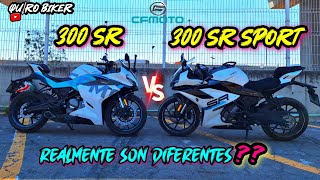 CF MOTO 300 SR vs 300 SR SPORT 💯 COMPARATIVA 🔥  EN VERDAD SON DIFERENTES 🤔 QuiroBikerMotovlog 🏁 [upl. by Jarlathus]