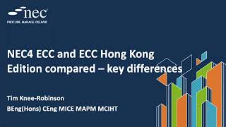 NEC4 ECC and ECC HK Edition Compared [upl. by Bac]