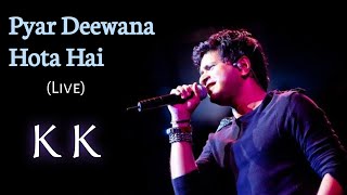 KK Singing Pyar deewana hota hai Live kk kishorekumar live ripkk tribute [upl. by Noral]