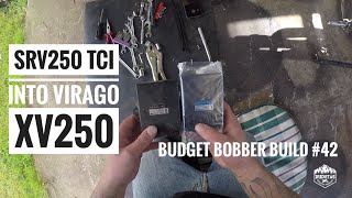 Budget Bobber Build 42  SRV250 TCI not CDI in Virago XV250  Install amp Test Ride [upl. by Abbate]