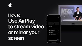 How to use AirPlay to stream video or mirror the screen of your iPhone or iPad  Apple Support [upl. by Anilorac367]