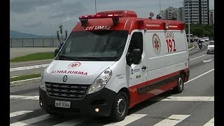 Ambulância Bravo01 do SAMU Florianópolis em emergência [upl. by Ethbin]