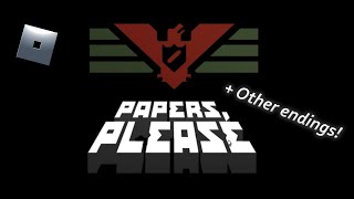 A short Papers please story game  Roblox [upl. by Akkeber]