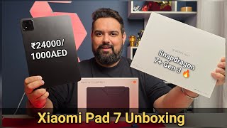 Xiaomi Pad 7 Unboxing  Snapdragon 7 Gen 3🔥🔥 ₹240001000AED [upl. by Rois]