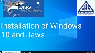 installation of window 10 and JAWS [upl. by Fair]