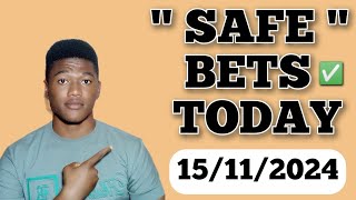 FOOTBALL PREDICTIONS TODAY 15112024 SOCCER PREDICTIONS TODAY  BETTING TIPS footballpredictions [upl. by Janaya]