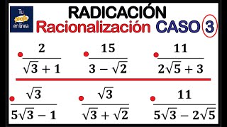 RADICACIÓN 13 Racionalización Caso 03 [upl. by Nedarb]