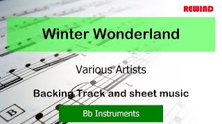 Winter Wonderland Tenor Sax Clarinet Trumpet Backing Track and Sheet Music [upl. by Zindman]