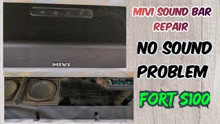 mivi sound bar no sound problem repair  mivi fort S100  in telugu [upl. by Noloc]