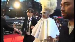 Lady Gaga  The Brit Awards 2010  Red Carpet [upl. by Shepley]