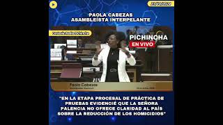 ⚠️ quotLa señora Palencia no ofrece claridad al país sobre la reducción de los homicidiosquot [upl. by Moffitt806]