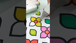 Satisfying coloring with markers satisfying relaxingcoloring asmr shorts [upl. by Suoivart126]