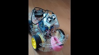 4 Wheel Drive Arduino obstacle avoiding robot [upl. by Mcbride]