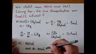 100ml NaCl mit c  1 molL herstellen [upl. by Nodanrb]