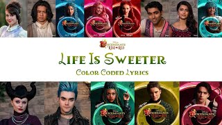 Cast of Descendants the Rise of Red  Life Is Sweeter Color Coded Lyrics [upl. by Leola]