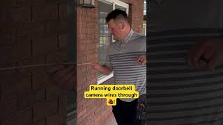 Doorbell camera installation on brick No existing wire porchpirate ring smarthome nest [upl. by Salis]