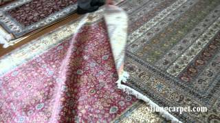 Hereke Carpet How to Measure Handmade Silk Carpets amp Rugs in Yilong Carpet Factory [upl. by Welcy]