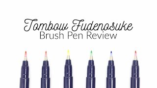 Tombow Fudenosuke Brush Pen Review for Handlettering and Modern Calligraphy [upl. by Havens]