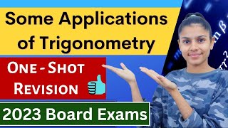 SOME APPLICATIONS OF TRIGONOMETRY Class 10 One Shot Revision 💥  Class 10 Maths CHAPTER 9 [upl. by Warden]