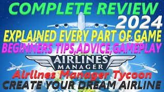 Airlines Manager Tycoon  Complete REVIEW Explained every part of game Tips Strategy Gameplay [upl. by Ober]