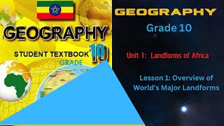 Geography Grade 10 Unit 1 Lesson 1 Overview of Worlds Major Landforms [upl. by Lorianne]