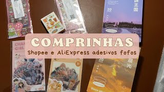 Comprinhas Shopee e AliExpress papelaria Adesivos diferentes e perfeitos [upl. by Arndt254]