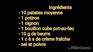 Recette purée pomme de terre potiron [upl. by Denyse]