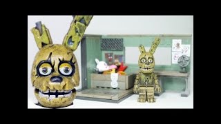 FNAF Springtrap with Security Office  McFarlane Toys LEGO compatible FNAF set reviewREUPLOAD [upl. by Norac]